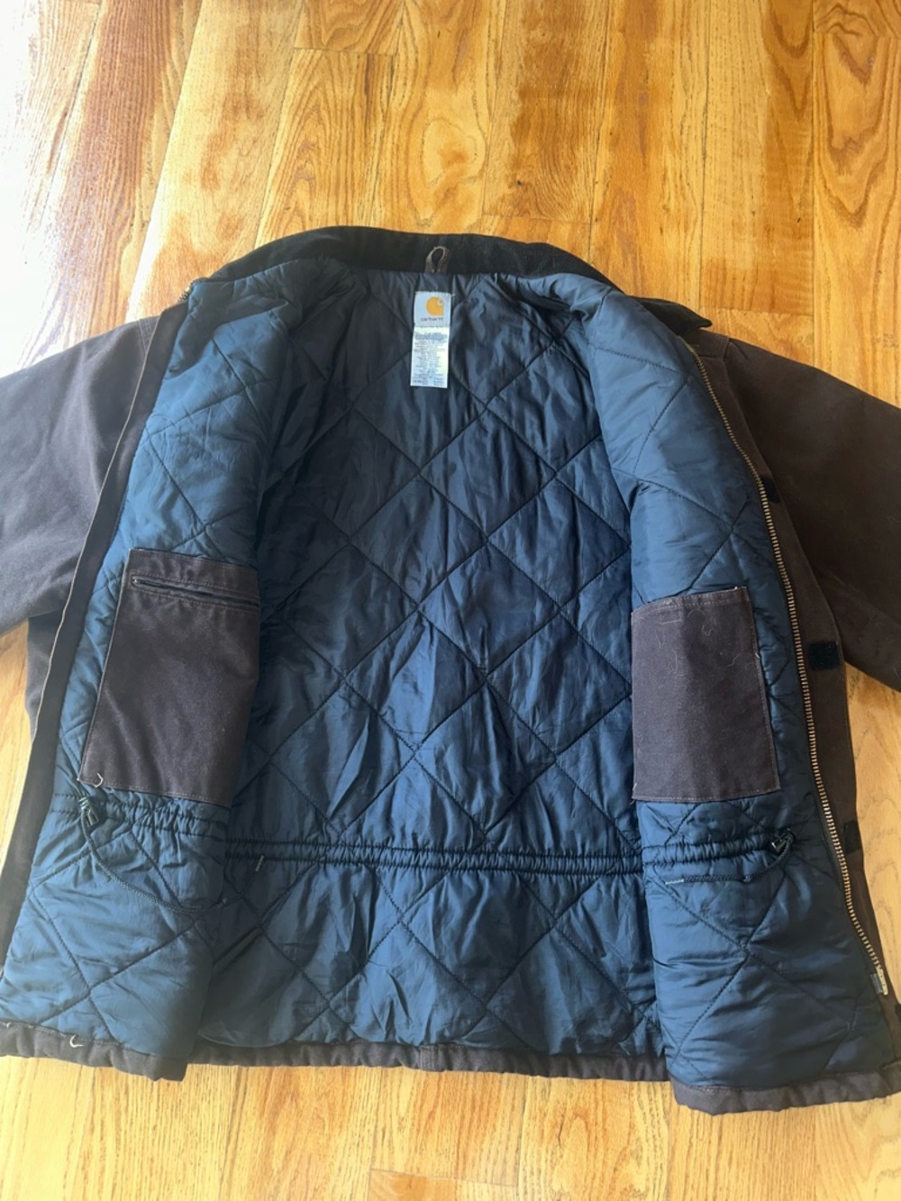 Carhartt Men’s Brown Work Jacket - Insulated Canvas Coat Size 3XL C26 DKB - Picture 5 of 16